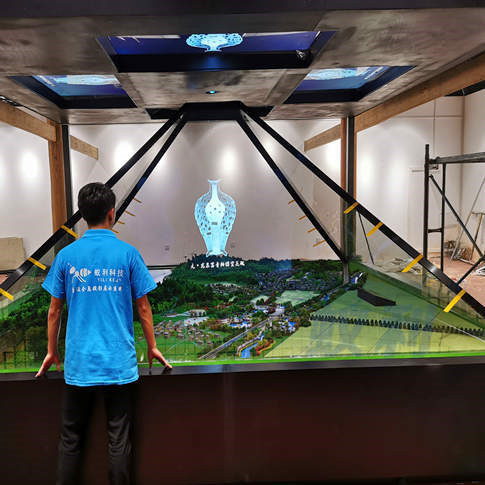 平潭壳丘头考古遗址公园：4米全息投影沙盘模型仿真系统